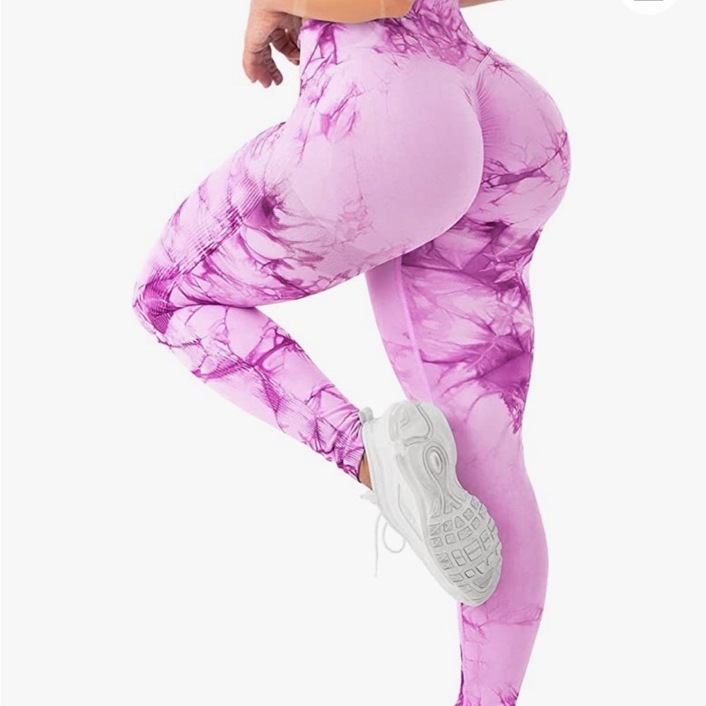 DREAMOON tie dye pink scrunch leggings